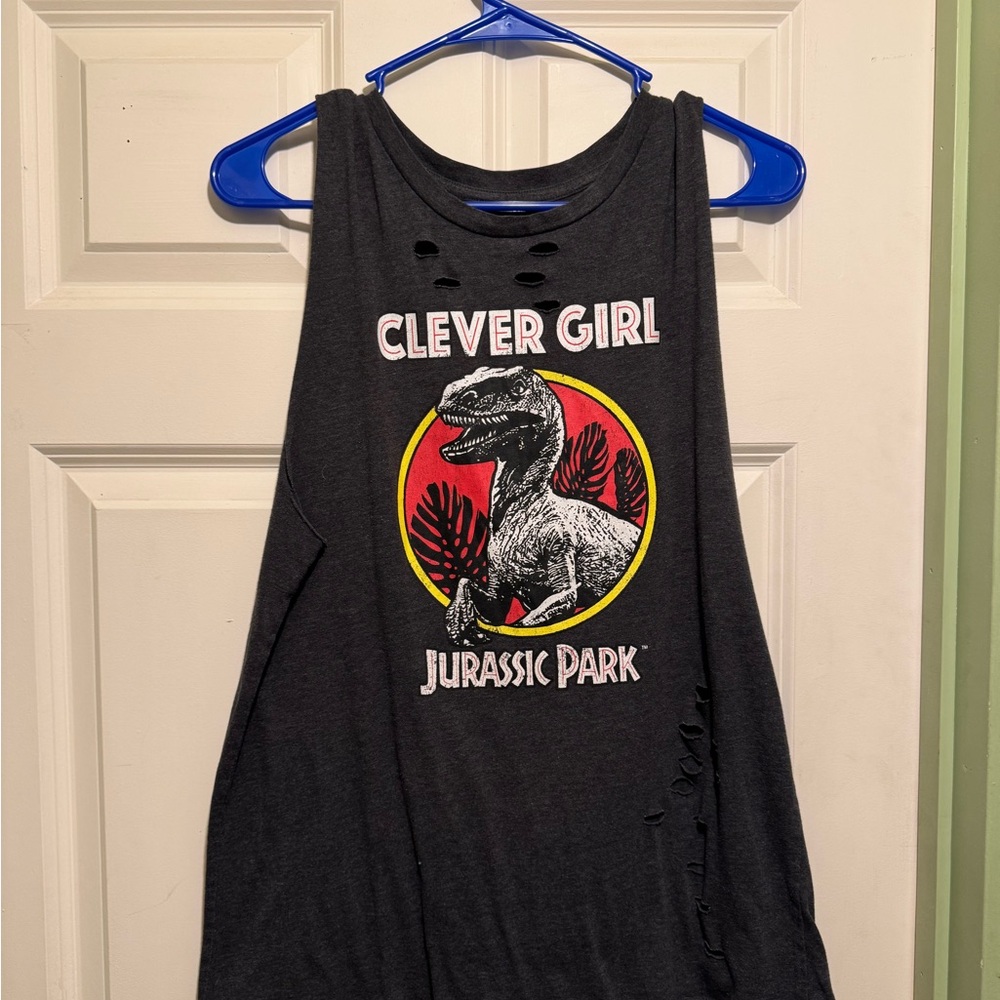 Black Jurassic Park Clever Girl Tank Top